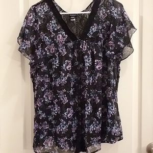 Sheer floral blouse Torrid